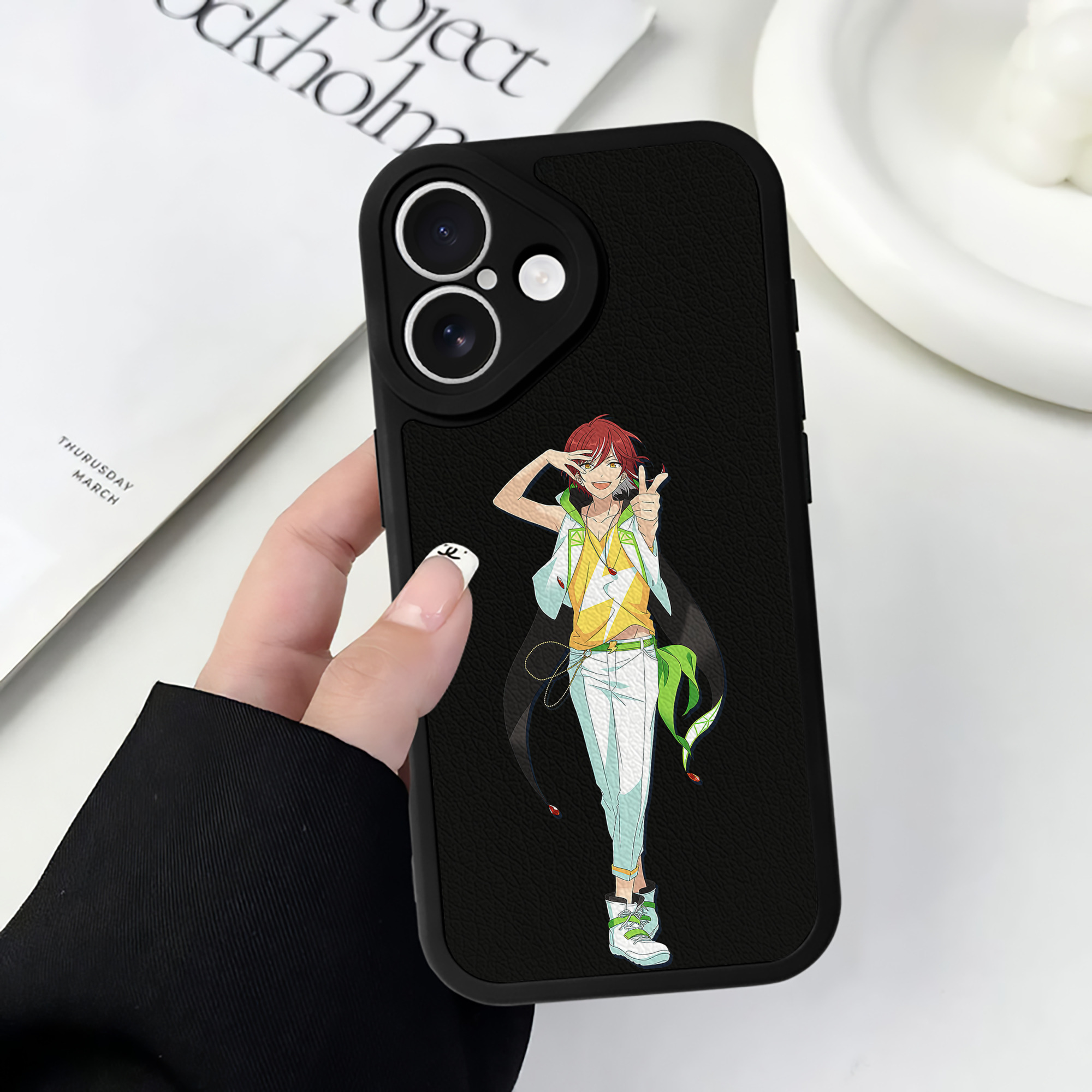（画像用） あんさんぶるスターズ! Ensemble Stars 【iPhone 16シリーズ対応】シリコンスマホケース（レザー調） 材質：シリコン
